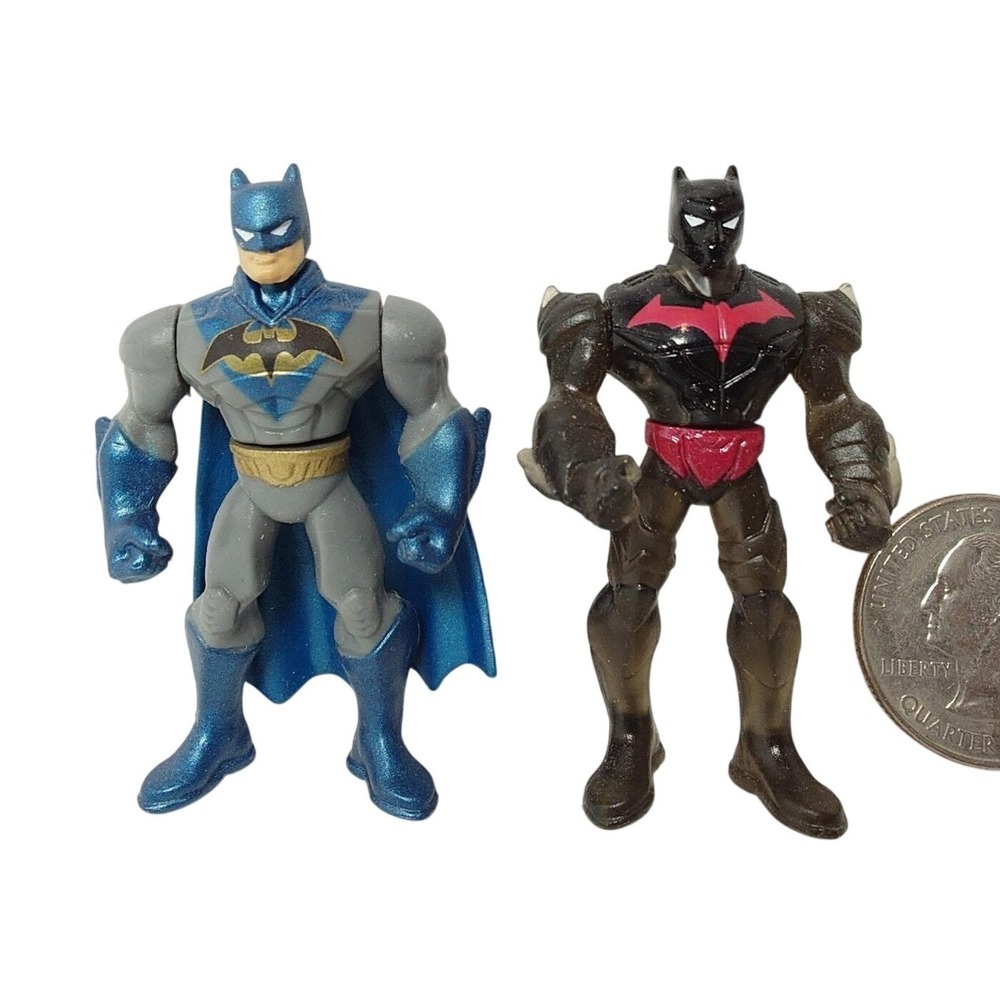 Batman Mighty Minis Lot of 2 – Armored Batman & Batman Beyond 2" DC‎ Mattel